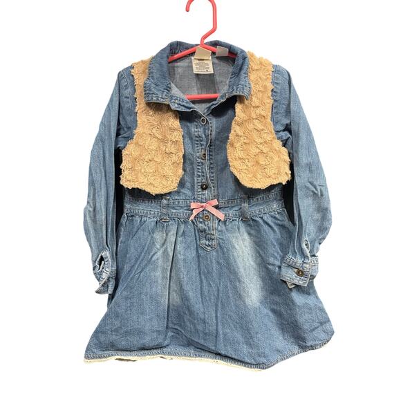 5/$20 Denim Dress w/ Vest - Route 66 - 5T - Picture 1 of 6